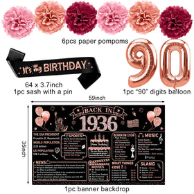 Zirtorei foil 90 balloon serves as a bold celebration centerpiece.