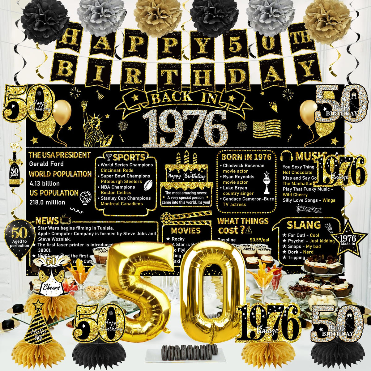 Zirtorei honeycomb centerpiece set in gold and black