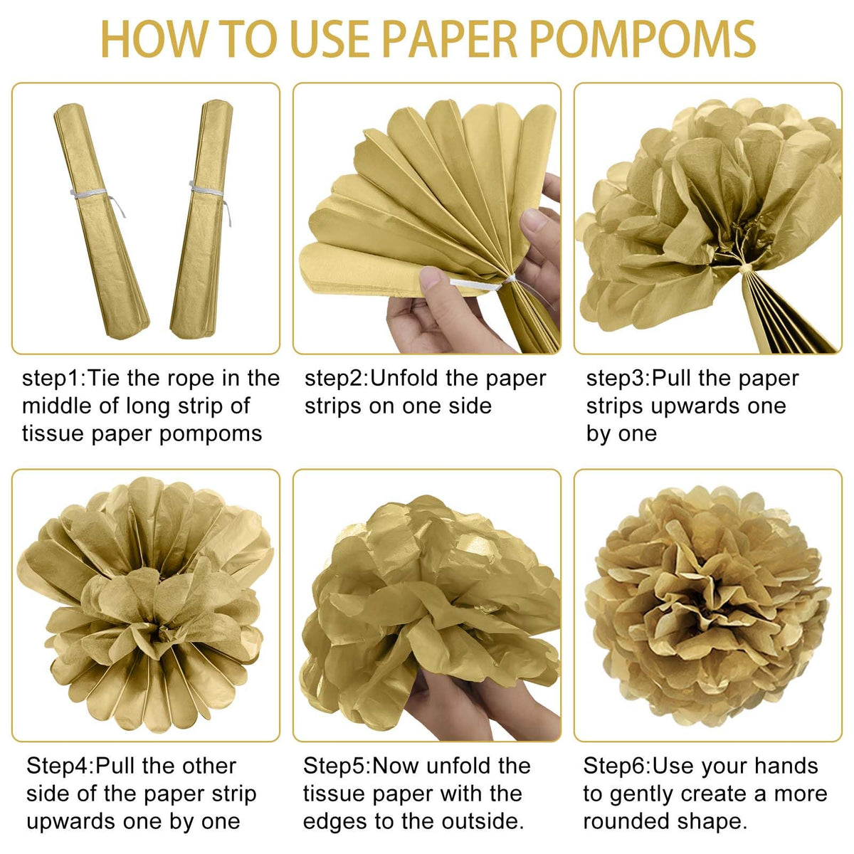 Zirtorei pompoms and sash complete the party kit with flair.