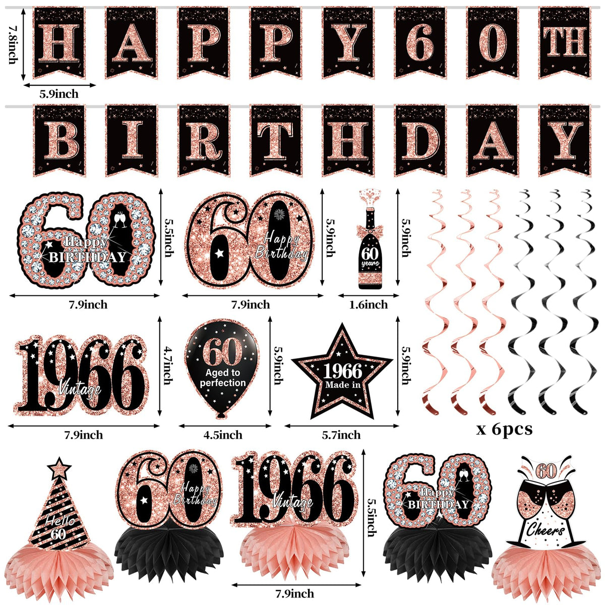 Zirtorei Year 1966 banner adds retro charm to wall décor