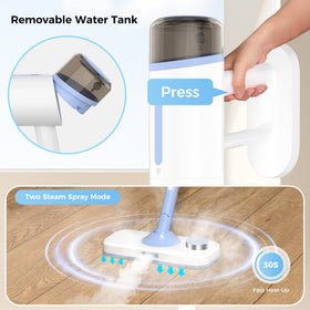 Zisgner steam mop 10-in-1 attachments expand home cleaning versatility.