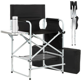 ZIXNEXKOO tall makeup chair in director style offers easy seating for makeup sessions