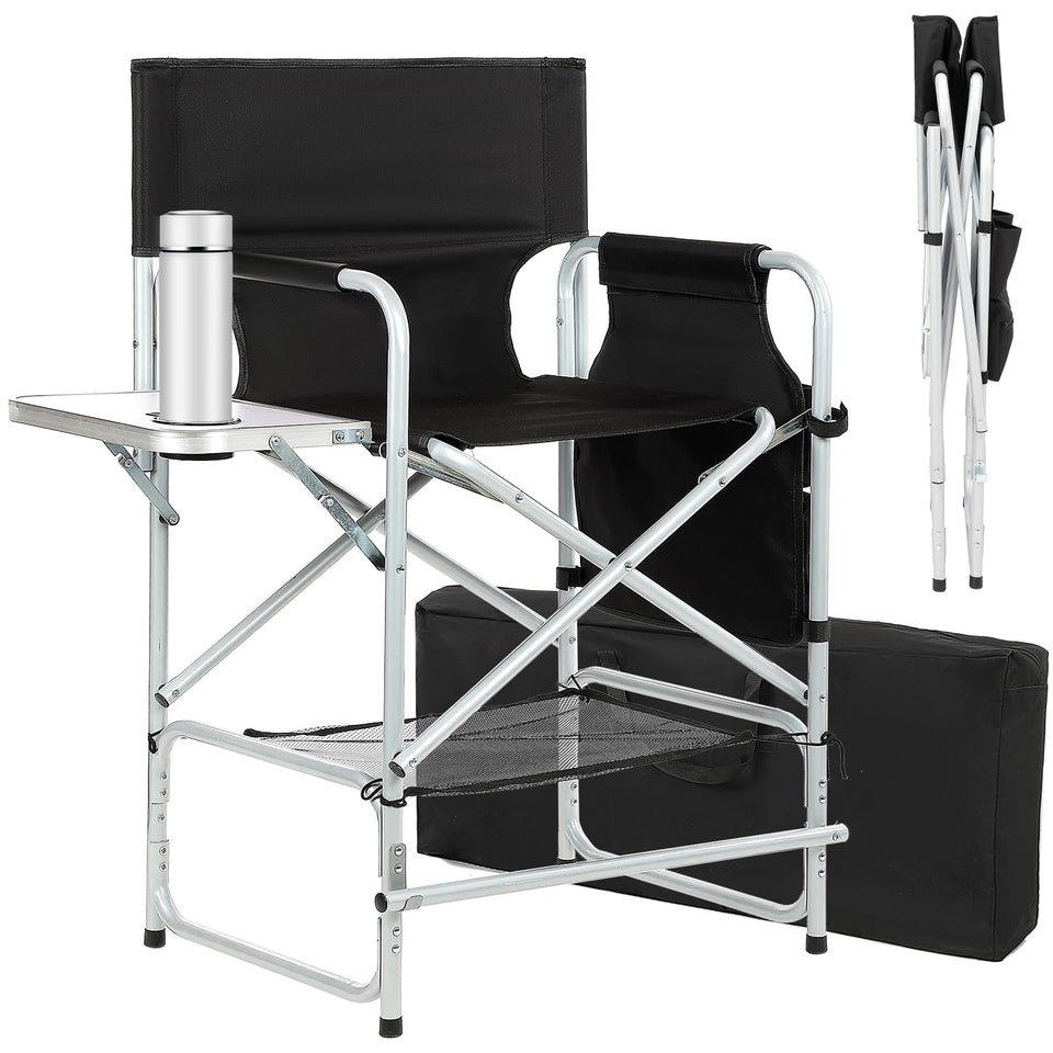 ZIXNEXKOO tall makeup chair in director style offers easy seating for makeup sessions