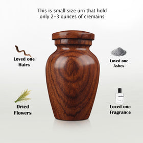 ZIYA mini urn with included ash transfer funnel.