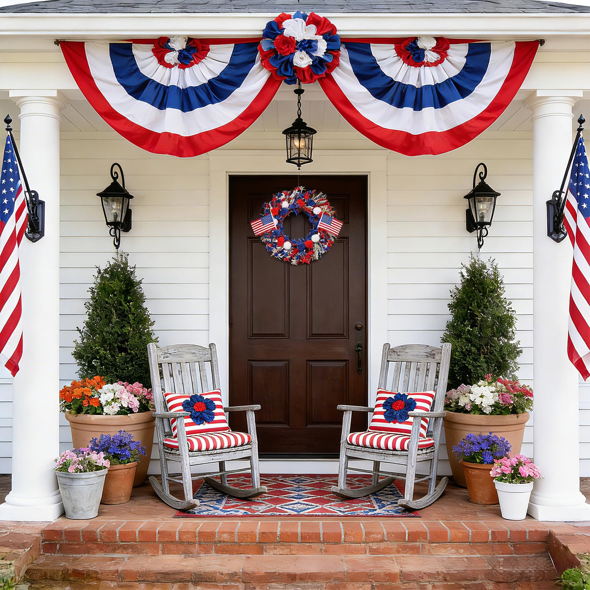 zjlmit patriotic wreath ideal for front doors, entryways, or covered porches.