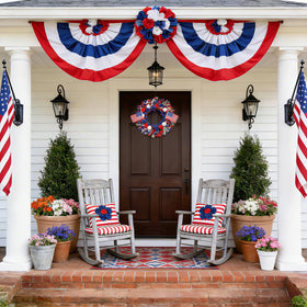 zjlmit patriotic wreath ideal for front doors, entryways, or covered porches.