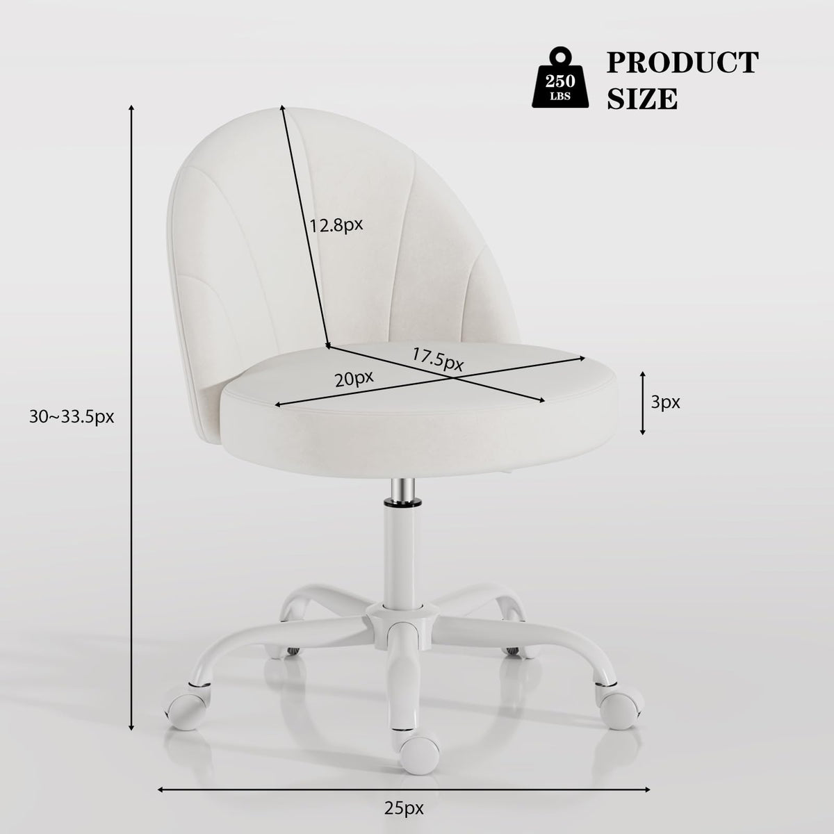 Zkfhome Velvet Vanity Chair backrest provides ergonomic support for longer routines.