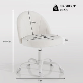 Zkfhome Velvet Vanity Chair backrest provides ergonomic support for longer routines.