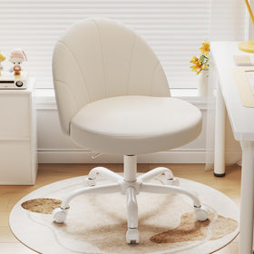 Zkfhome Velvet Vanity Chair seat with plush padding for comfortable makeup sessions.