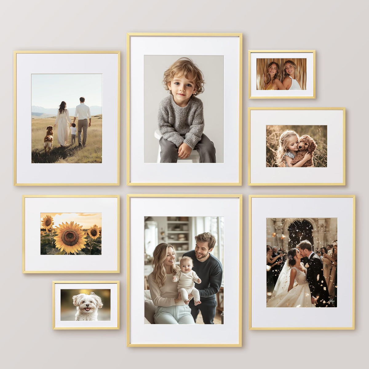 ZLG Golden 8x10 frame enhances home decor and memories
