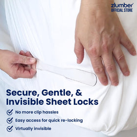 ZlumberLock no-clip-needed grip keeps sheets taut and tidy