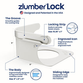 ZlumberLock strap system in action keeps bed sheets smooth