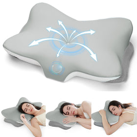 Zmarthumb cervical neck pillow memory foam supports optimal alignment during sleep