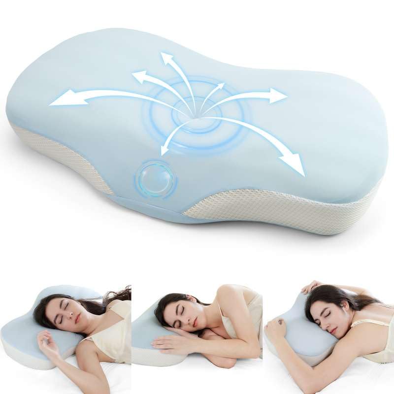 Zmarthumb cervical pillow with hollow centre design supports neck alignment for restful sleep