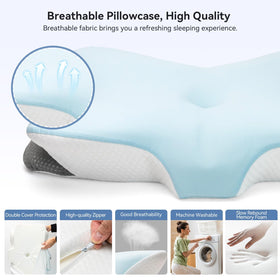 Zmarthumb dual-height neck pillow offers two height options for personalized support