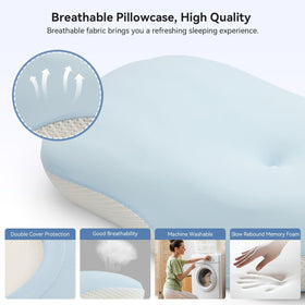 Zmarthumb pillow with mesh-side ventilation boosts airflow around head and neck