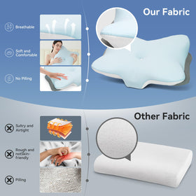 Zmarthumb removable, machine-washable pillowcase for easy care.