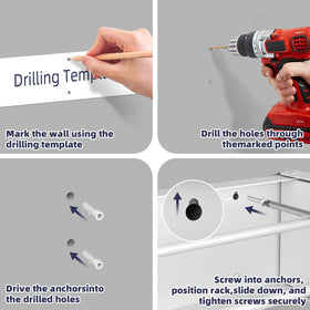 Five aluminum rods provide sturdy, evenly spaced drying lines