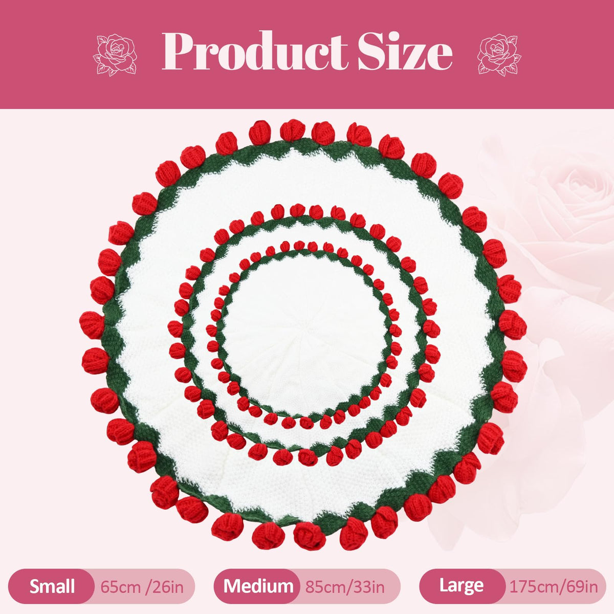 ZMJY Bouquet Blanket rolled into a decorative rose bouquet
