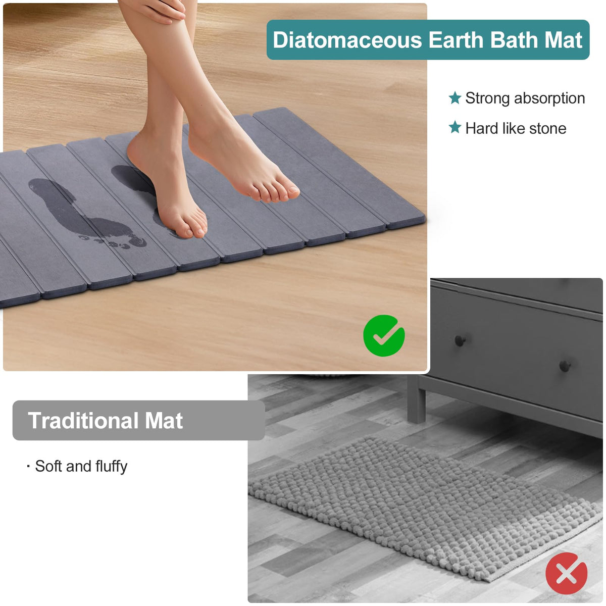 zmnklry bath mat easy to clean with monthly scrubs