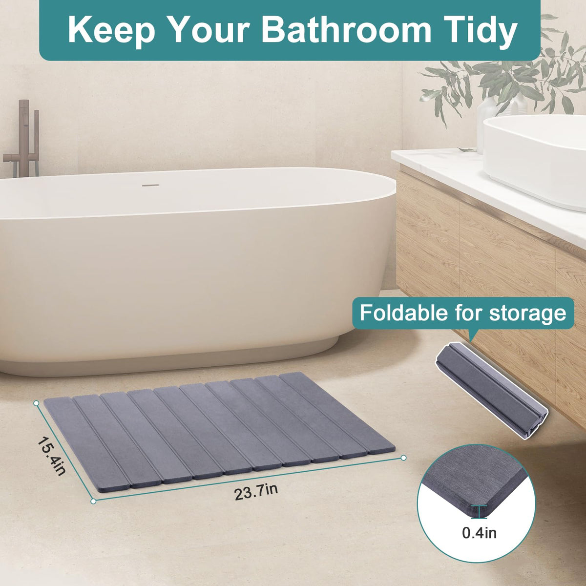 zmnklry diatomite bath mat absorbs water rapidly to help keep floors dry