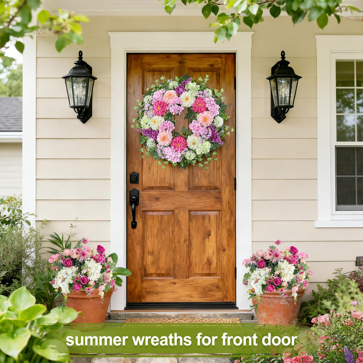 Zmtyykh wreath with a durable base designed for year-round use