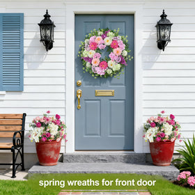 Zmtyykh porch decor idea featuring this spring floral arrangement