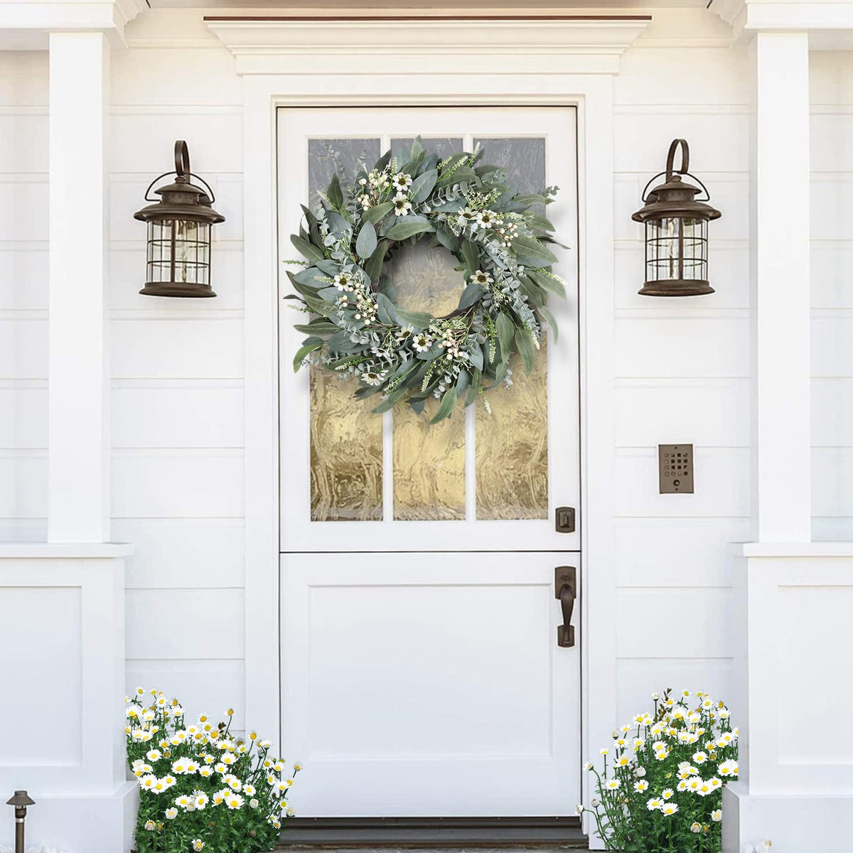 Zmtyykh eucalyptus wreath hanging loop enables easy, secure door display