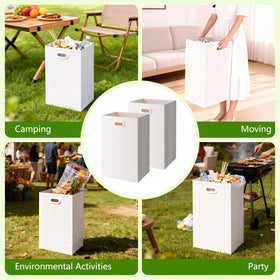 zmybcpack trash bin with built-in carrying handles for portability.