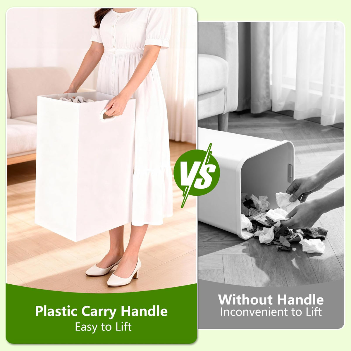 zmybcpack heavy-duty white paper trash cans with waterproof film.