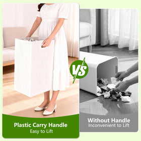 zmybcpack heavy-duty white paper trash cans with waterproof film.