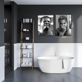 ZNHART black-and-white humor bathroom canvas prints offering timeless style