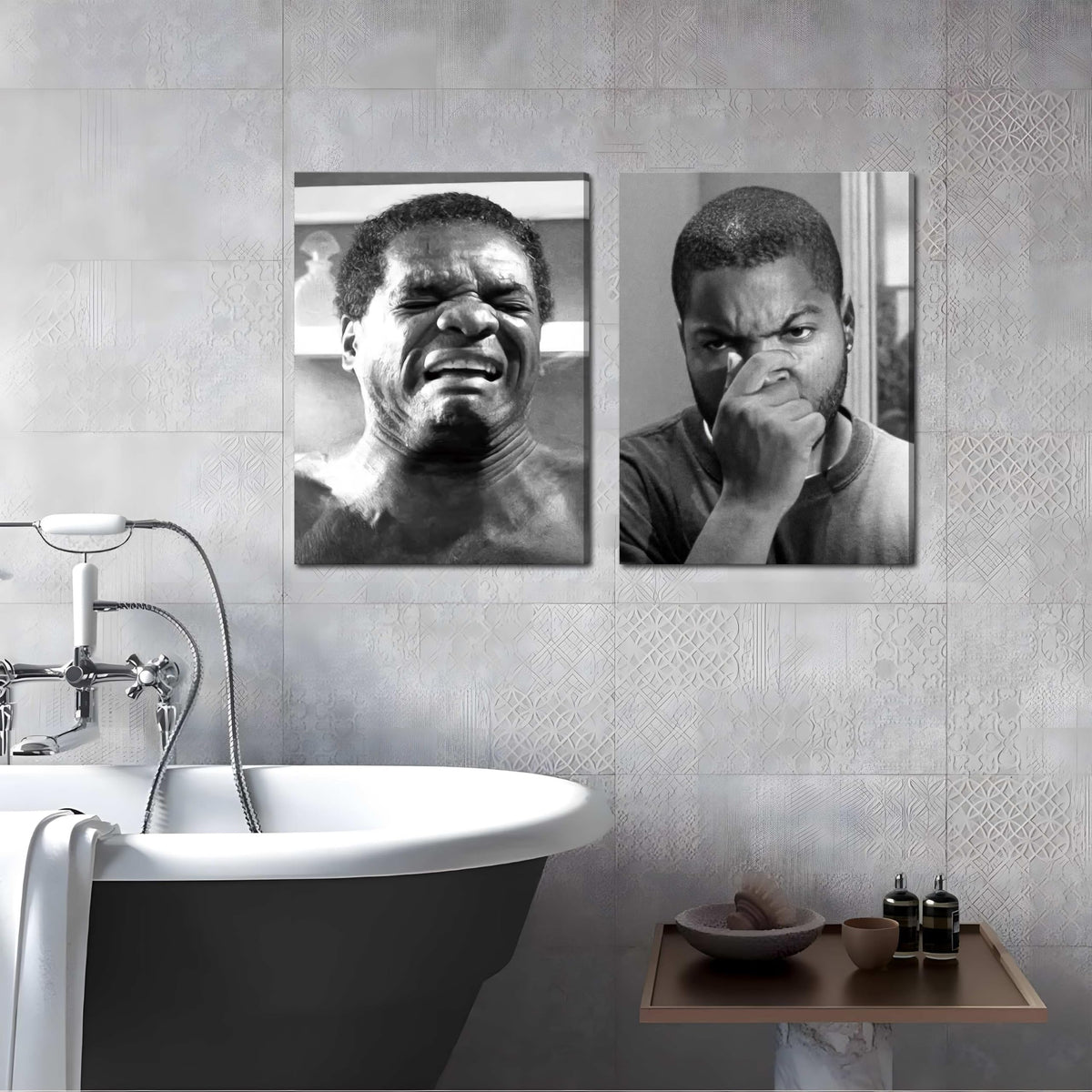 ZNHART vintage comedy poster bathroom decor with retro charm
