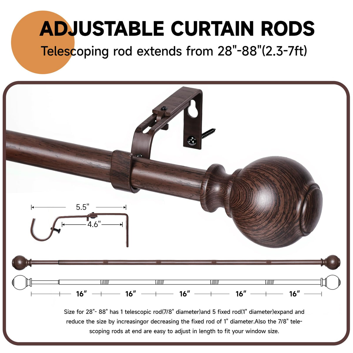 ZNONOX bronze finials complement décor and balance the look.