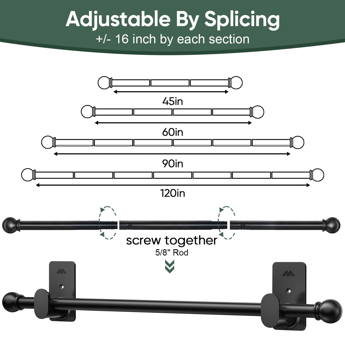 Living room setup with ZNONOX no-drill curtain rod