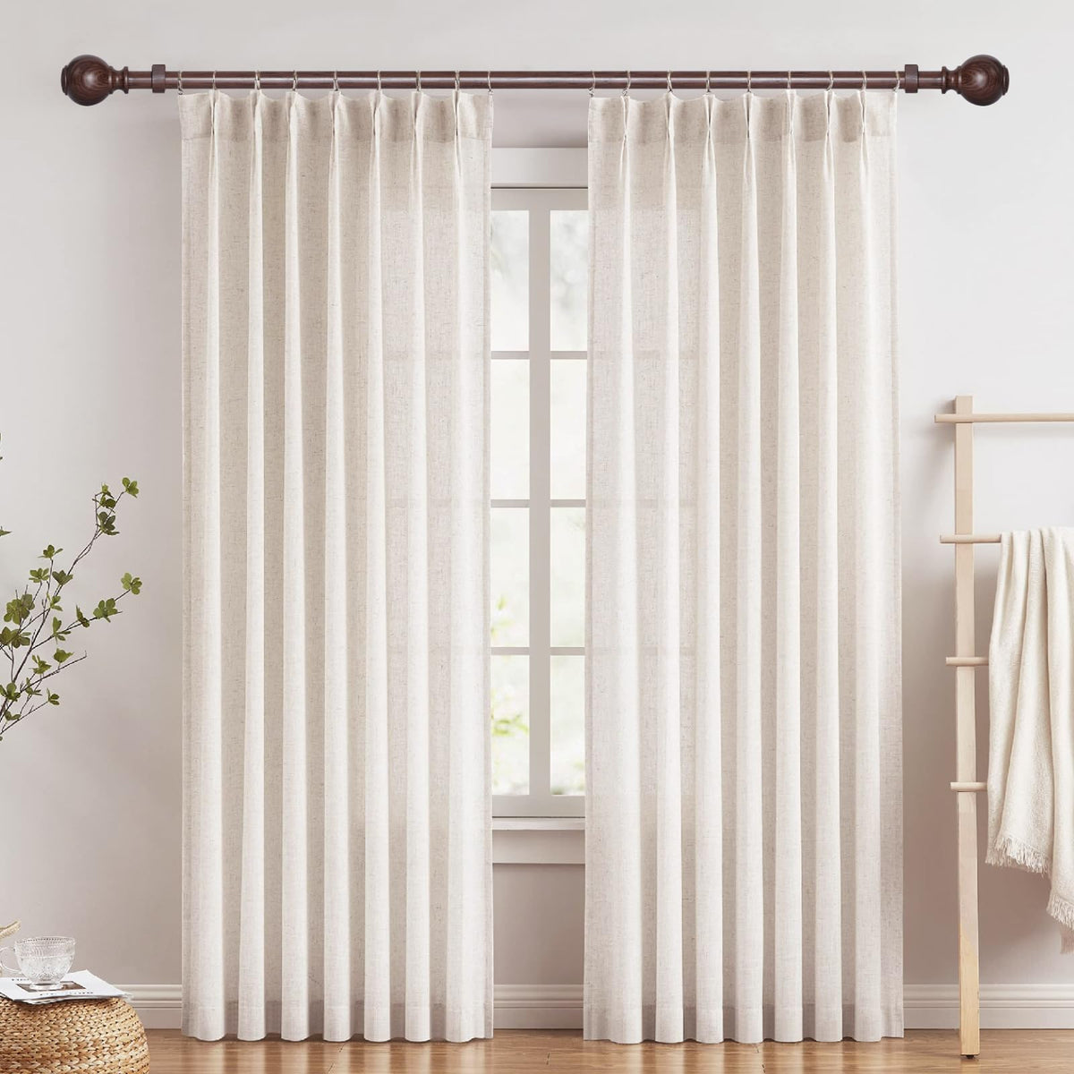 ZNONOX heavy-duty 1-inch diameter rod supports various draperies.