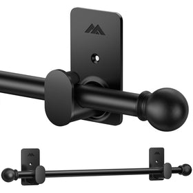 ZNONOX no-drill curtain rod 5-8 inch diameter mounted on smooth wall