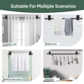 ZNONOX curtain rod on glass and tile surfaces