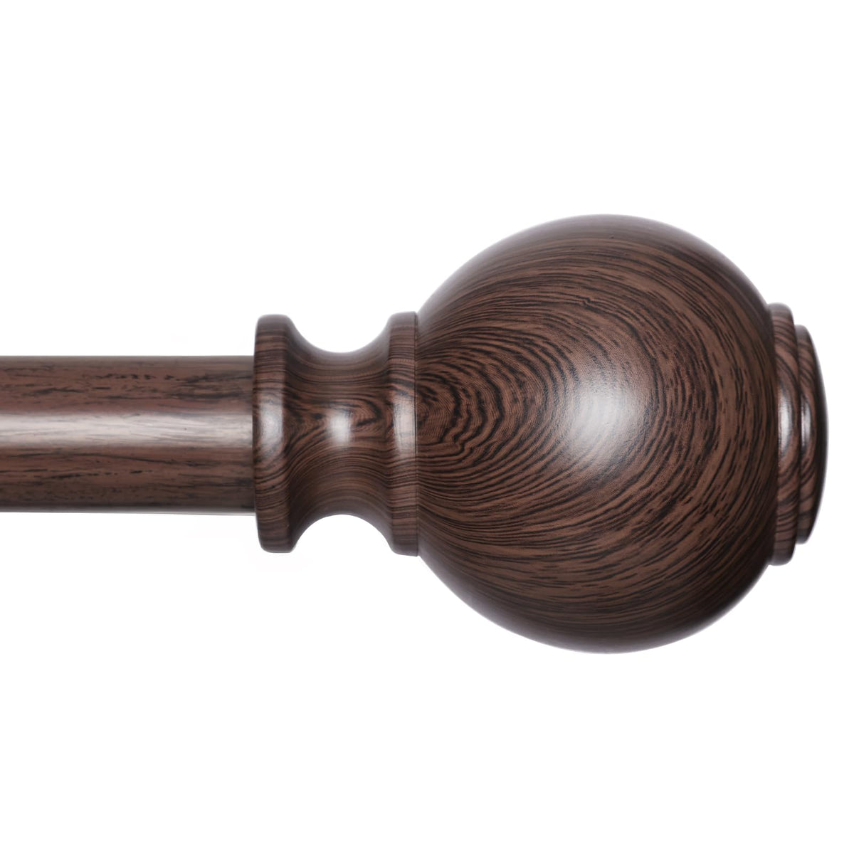 ZNONOX wood bronze curtain rod extended range, ideal for large windows.
