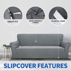 ZNSAYOTX anti-slip foam rods keep the slipcover in place for a smooth finish.