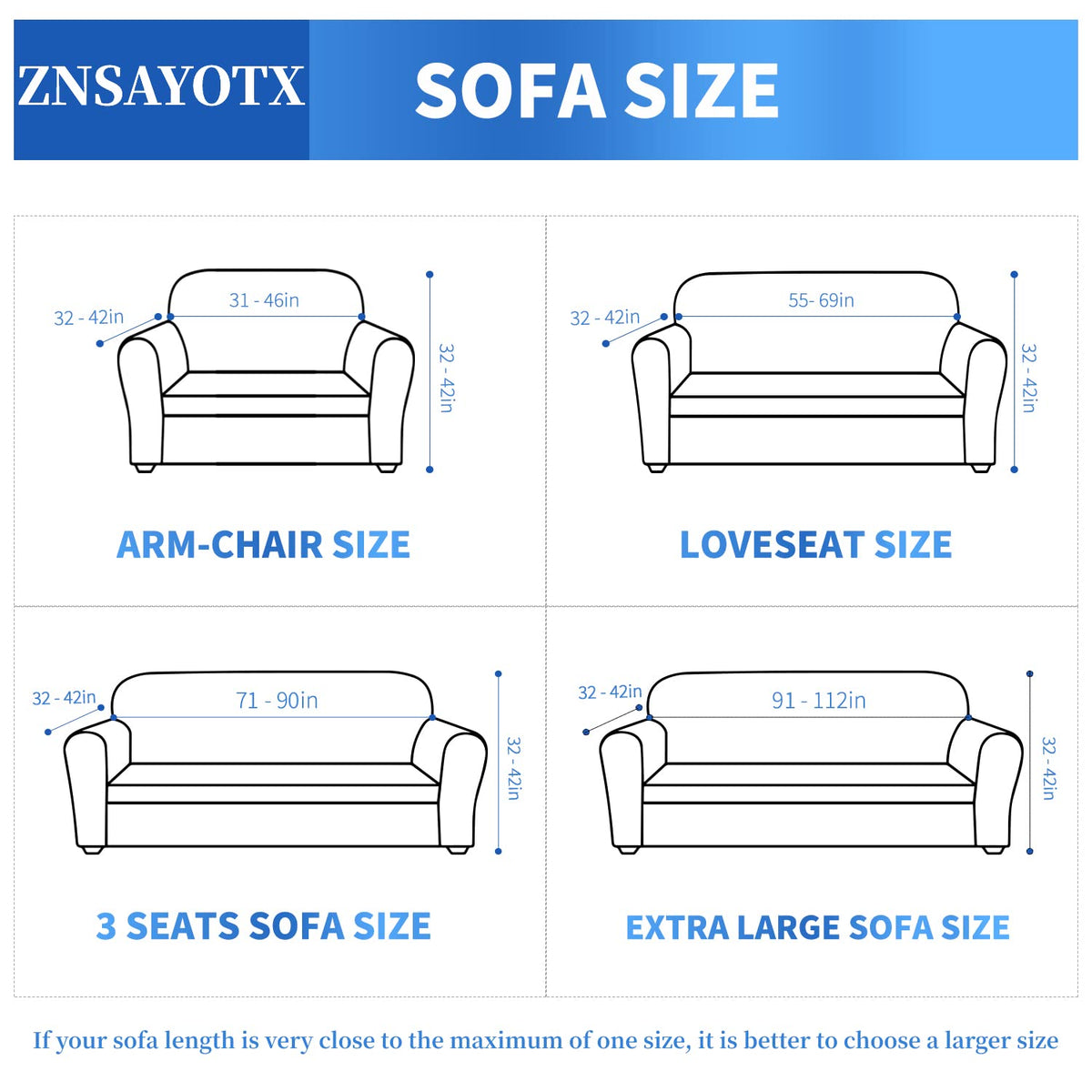 ZNSAYOTX easy-care slipcover is machine washable for quick cleaning
