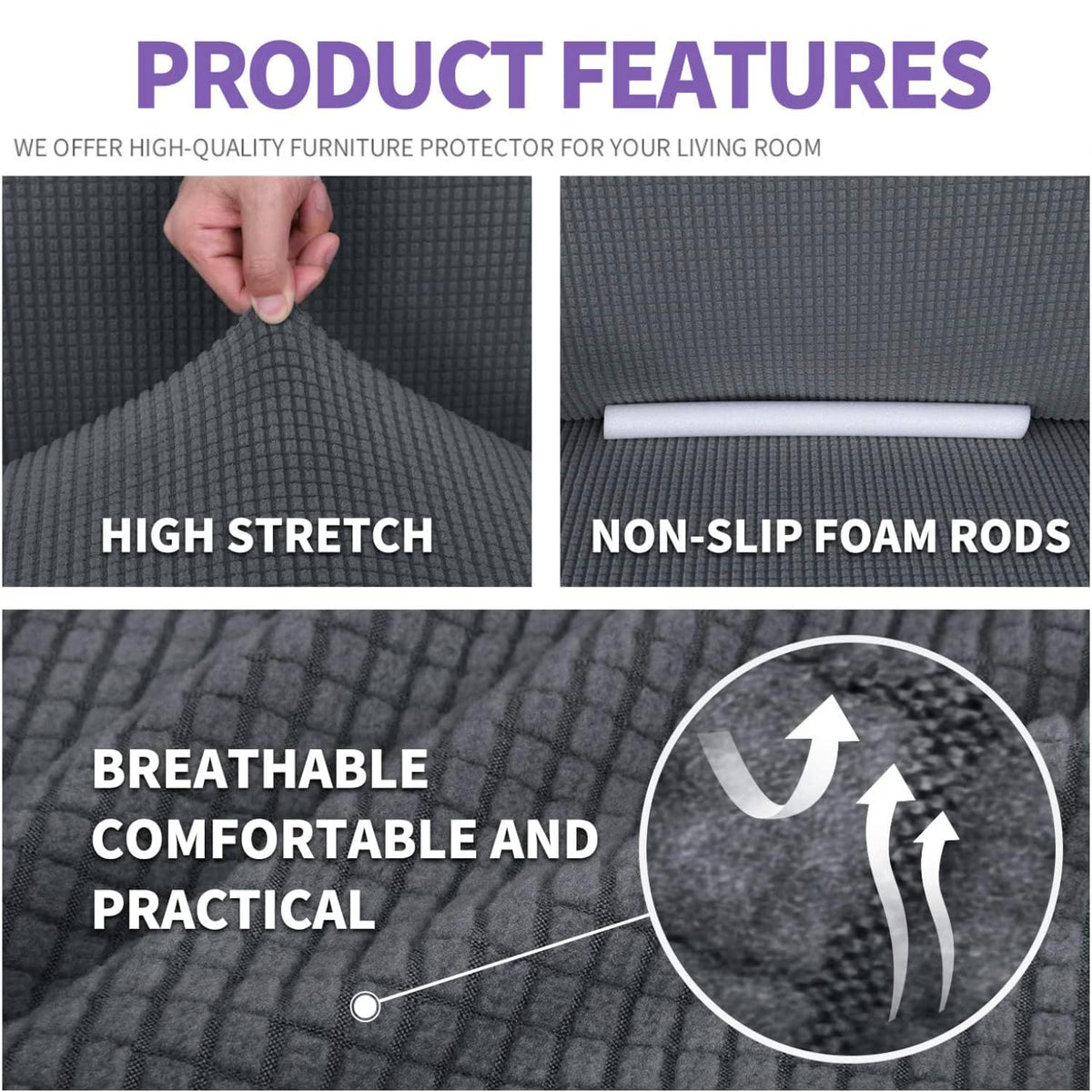 ZNSAYOTX elastic bottom hem keeps cover in place.