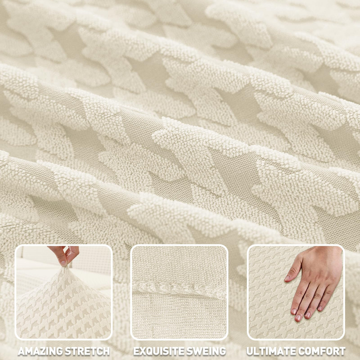 ZNSAYOTX full coverage protector shields sofa and chaise from daily wear.
