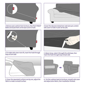 ZNSAYOTX grey couch cover blends with decor while providing versatile protection.