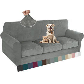 ZNSAYOTX luxury velvet sofa cover base shields your couch with soft, elegant fabric.