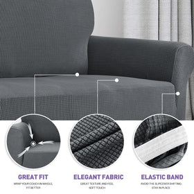 ZNSAYOTX slipcover with non-slip foam sticks secures fabric.
