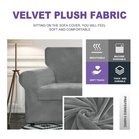 ZNSAYOTX stretchable slipcover for sofas ensures snug fit on diverse couch shapes.