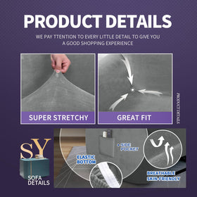 ZNSAYOTX thick plush velvet recliner protector adds luxurious durable protection