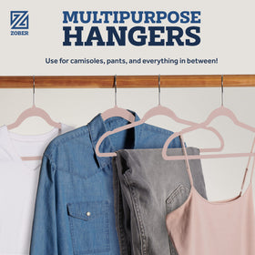 ZOBER 10 lb capacity hangers handle heavier garments securely.