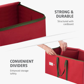 ZOBER ornament box with card slot for quick retrieval.